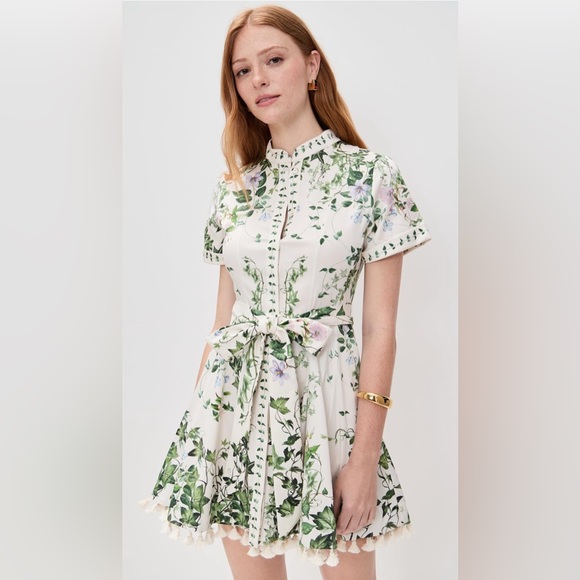 ALICE & OLIVIA Lucy Shirtdress. Ivy Romance Print— NWT Sz 2 - Picture 3 of 11